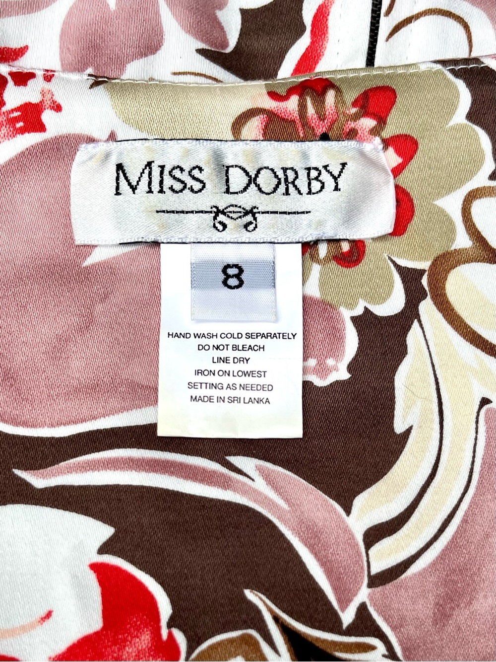 Vintage Y2K Miss Dorby Floral Skirt Set Peplum Top Cottagecore Size 8 - Picture 9 of 10